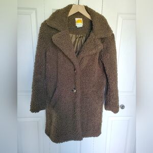 Small Olive Green Teddy Coat